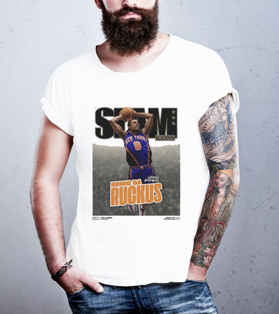 Slam Icons Latrell Sprewell Bring Da Ruckus New York Knicks T-Shirt