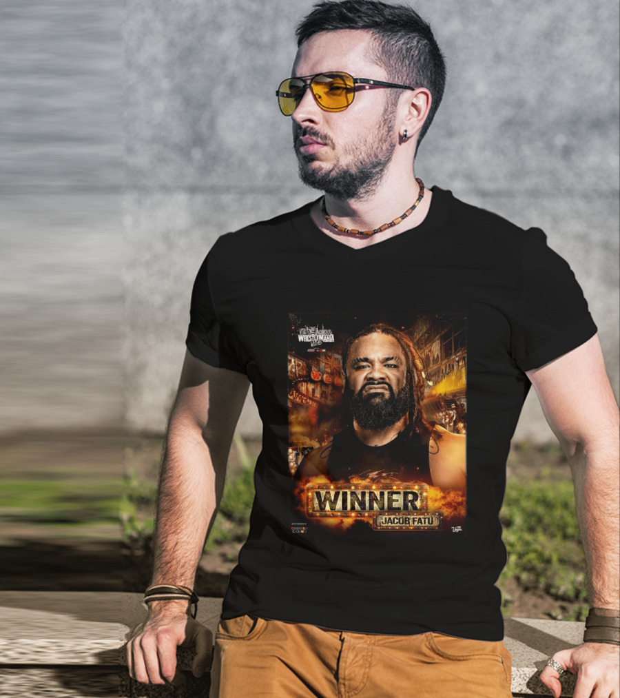 WrestleMania 42 Winner Jacob Fatu WWE 2026 Las Vegas T-Shirt