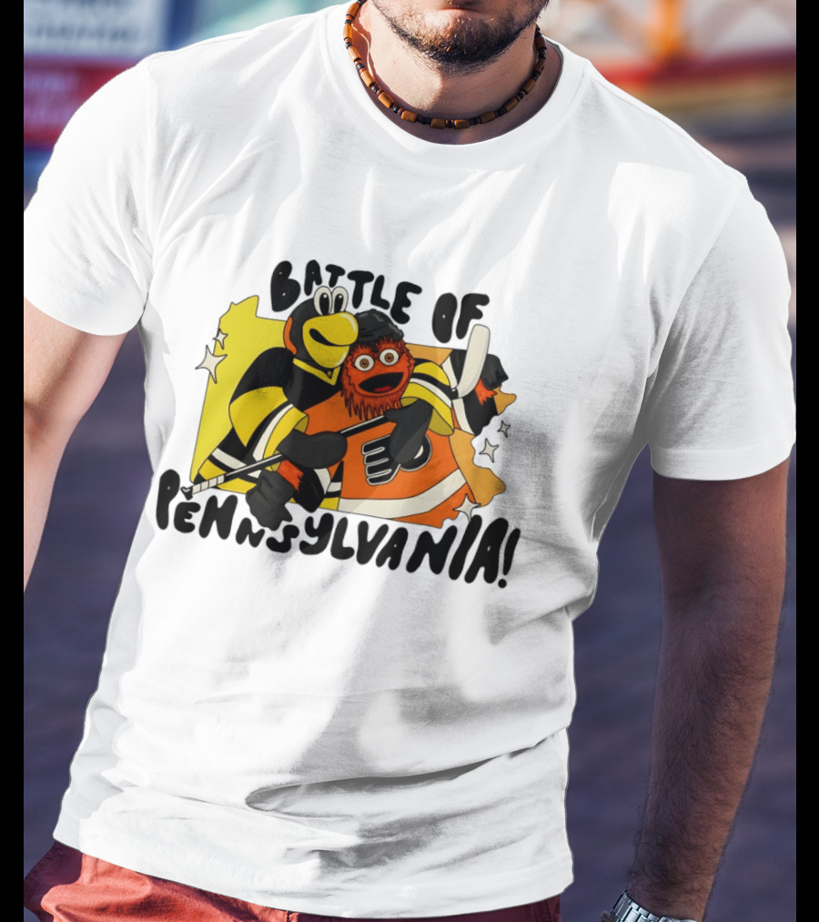 Pittsburgh Penguins Philadelphia Flyers Battle Of Pennsylvania Hug T-Shirt