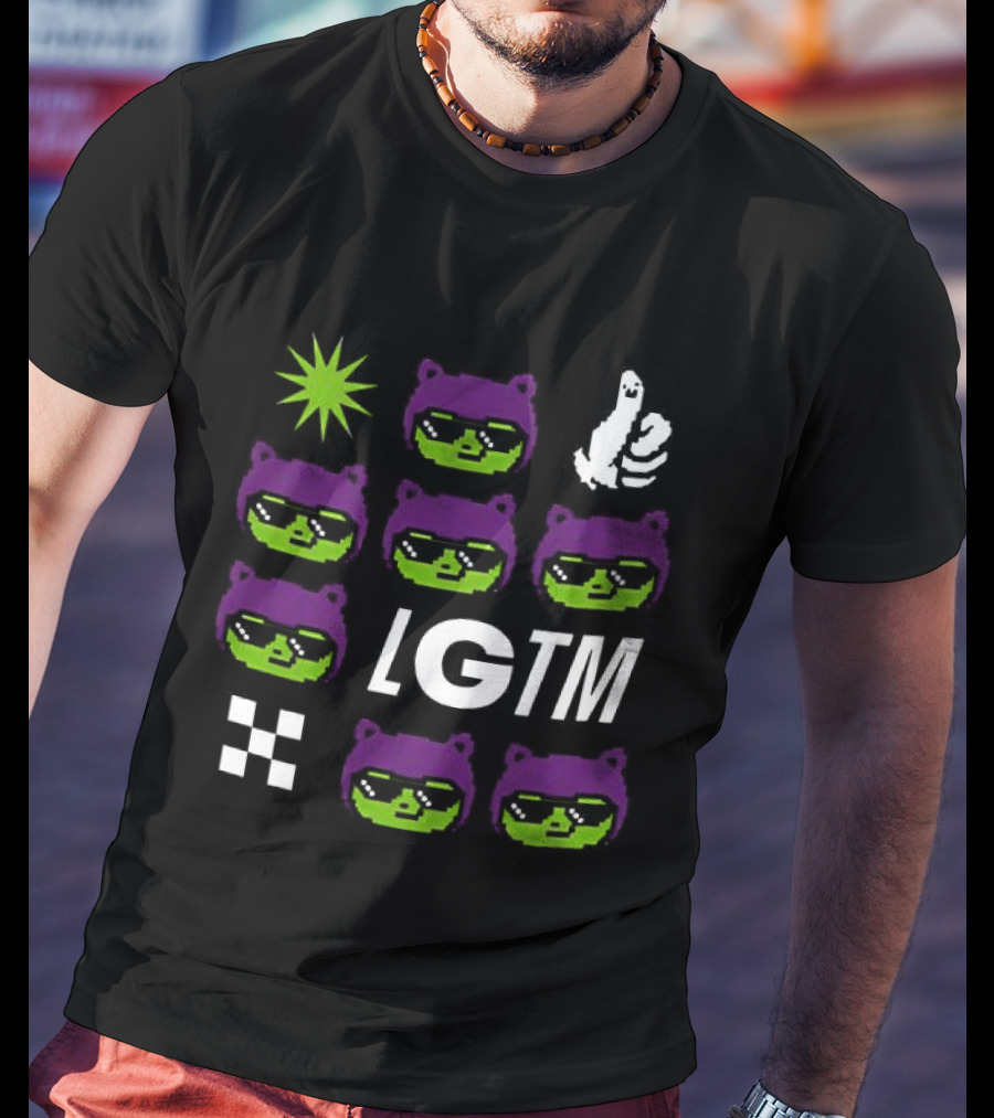 LGTM Grand Prix Green Faces And Thumbs Up T-Shirt