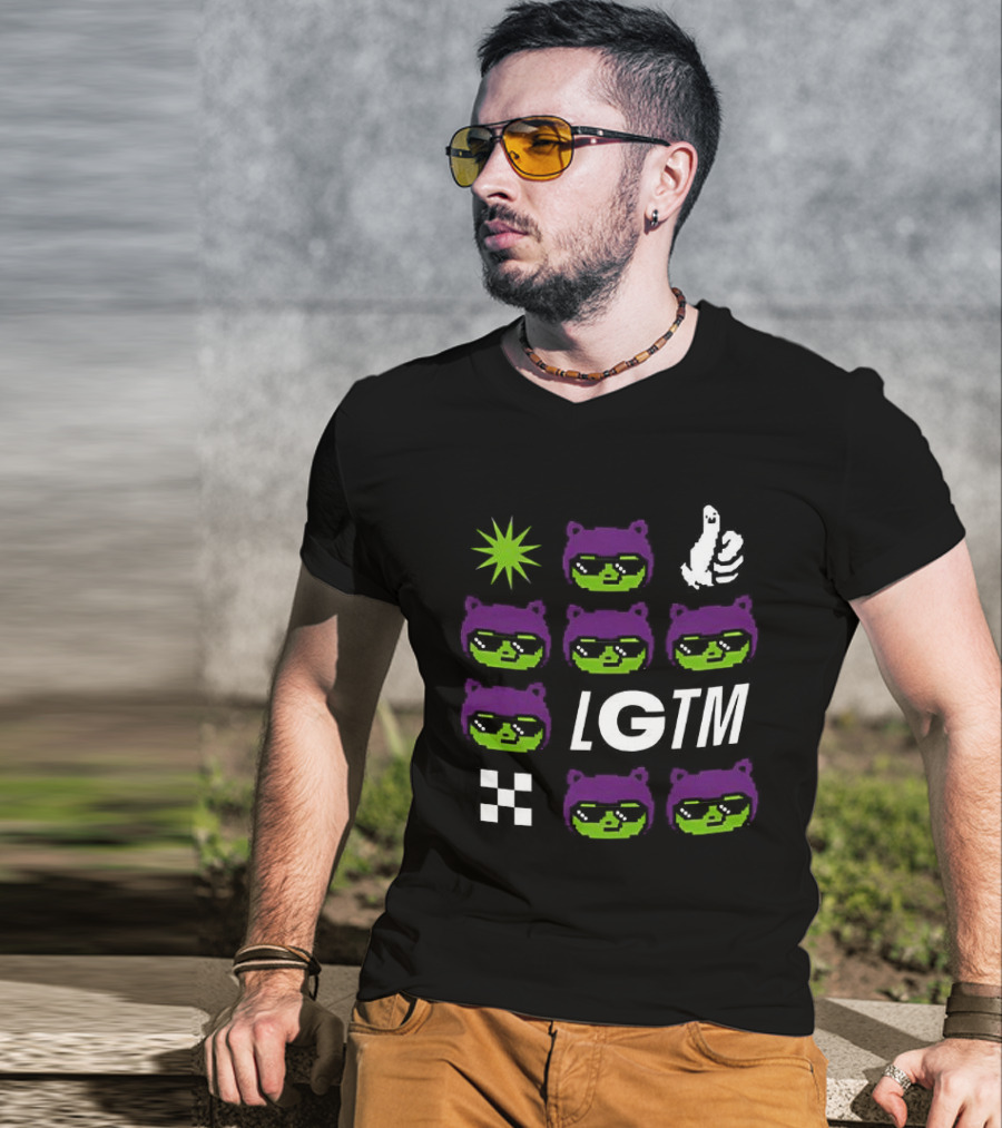 LGTM Grand Prix Green Faces And Thumbs Up T-Shirt