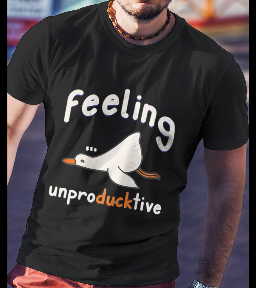 Feeling UnproDUCKtive Funny Sleeping Duck T-Shirt