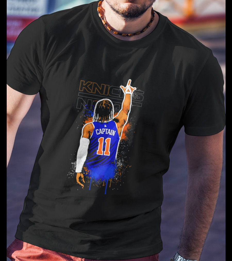 Knicks Captain Number 11 Jalen Brunson New York T-Shirt