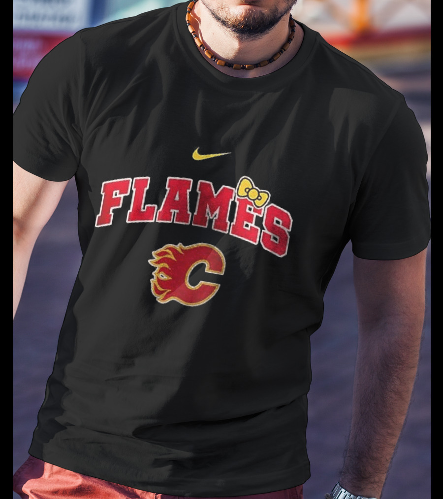 Calgary Flames Hello Kitty Collaboration Fan T-Shirt