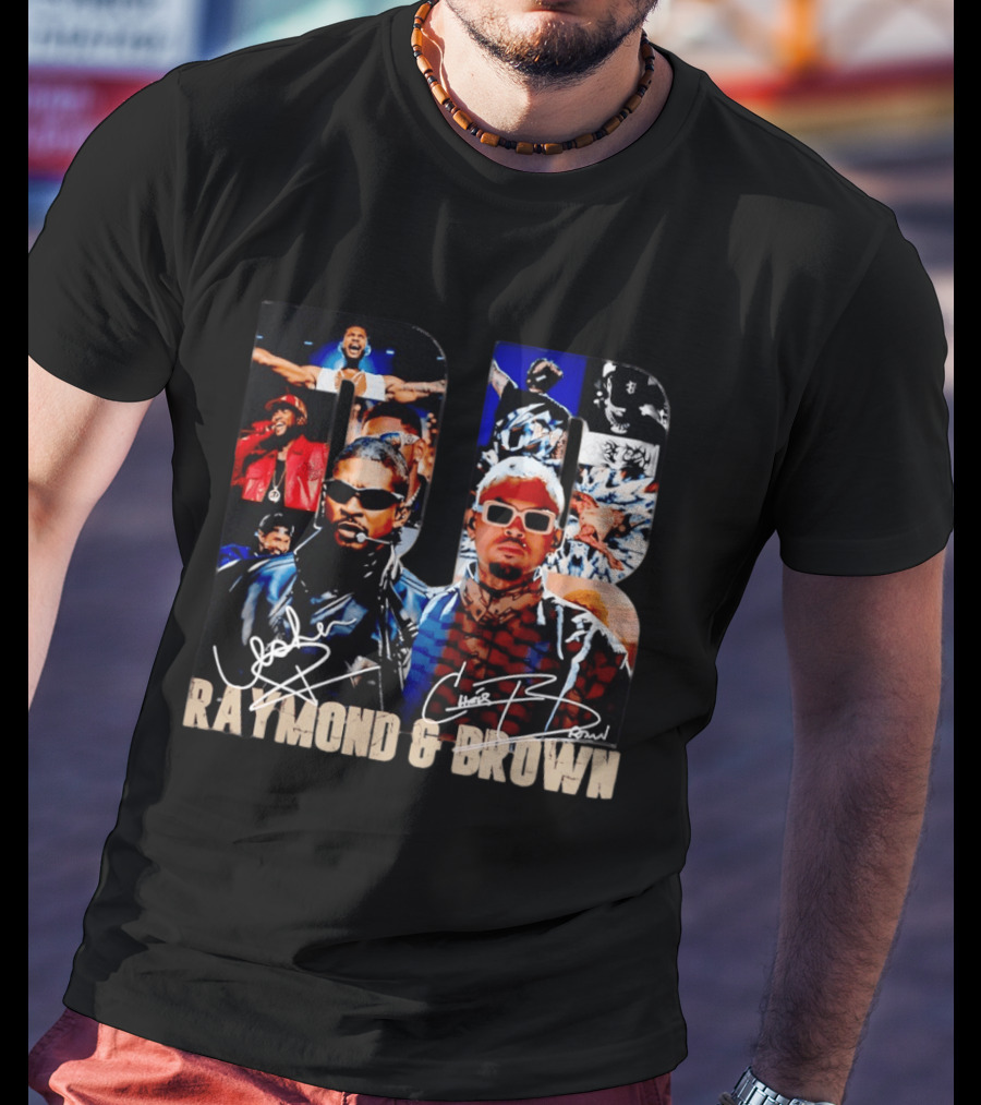 Usher Raymond Chris Brown Raymond And Brown Tour Signatures Sunglasses T-Shirt