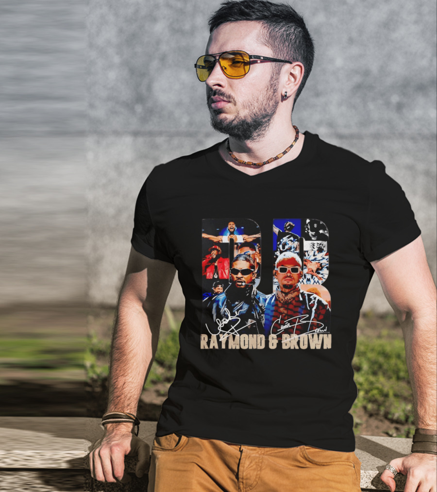 Usher Raymond Chris Brown Raymond And Brown Tour Signatures Sunglasses T-Shirt