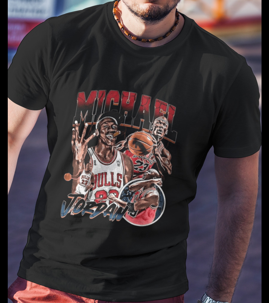 Michael Jordan Chicago Bulls NBA 90's Basketball Legend 23 T-Shirt
