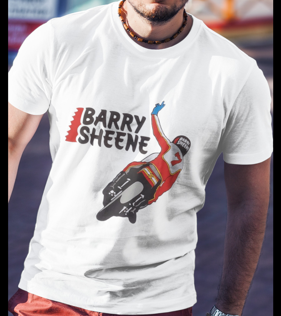 Barry Sheene Racing Number 7 Vintage Motorcycle Racer T-Shirt