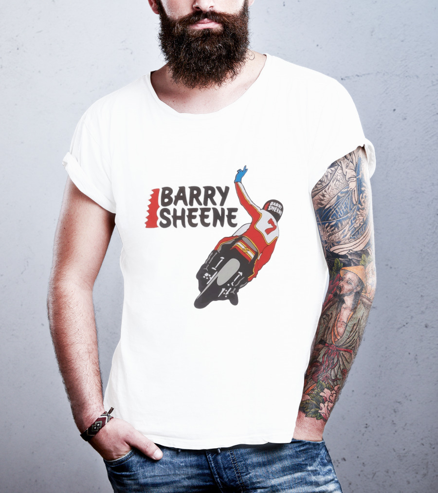 Barry Sheene Racing Number 7 Vintage Motorcycle Racer T-Shirt