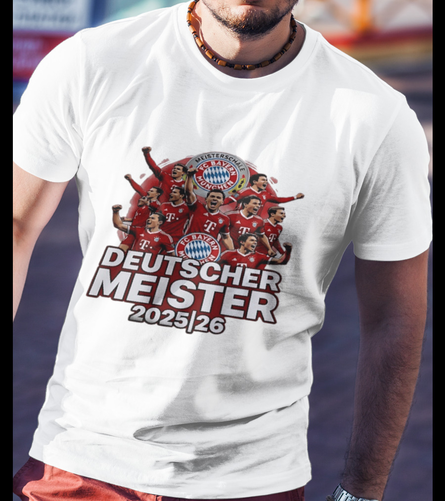 FC Bayern Munich Deutscher Meister 2025 2026 Celebration T-Shirt
