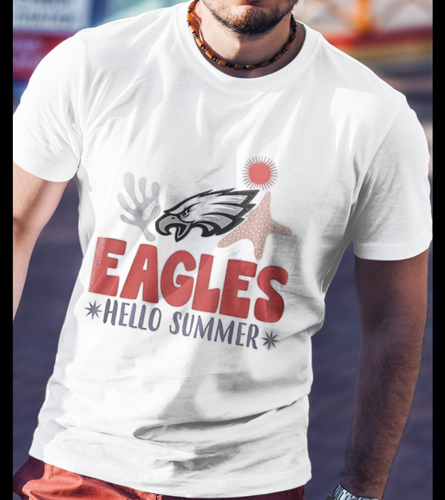 Philadelphia Eagles Hello Summer Tropical Vibes T-Shirt
