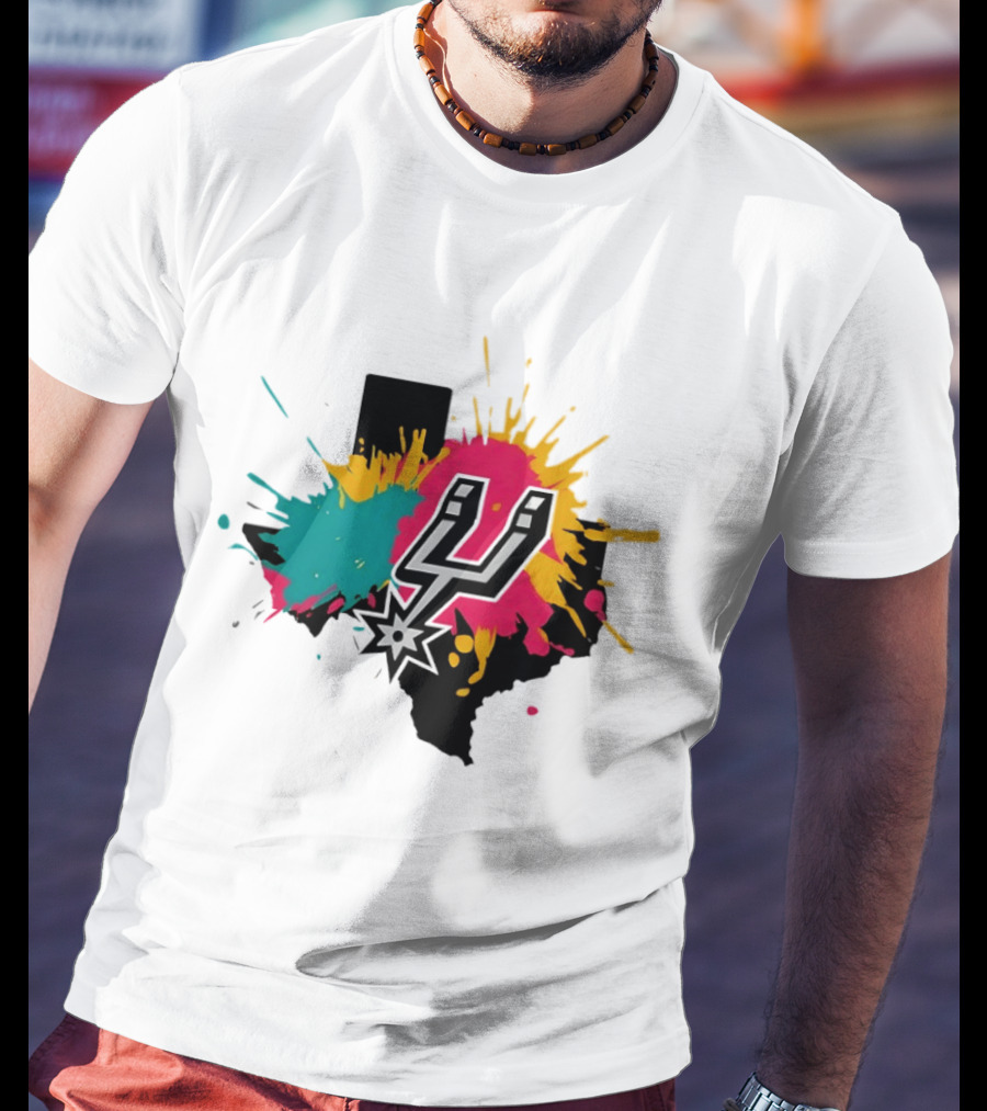 San Antonio Spurs Texas Colors Black NBA Basketball 2026 T-Shirt