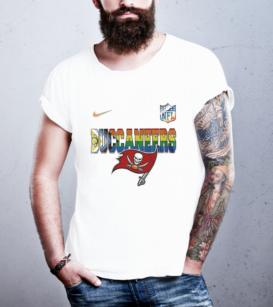 Tampa Bay Buccaneers Pride Peanuts Snoopy Collaboration Nike NFL T-Shirt