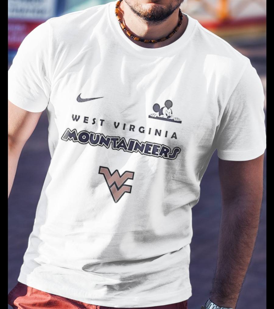 West Virginia Mountaineers Nike Mickey Mouse Ears WV T-Shirt