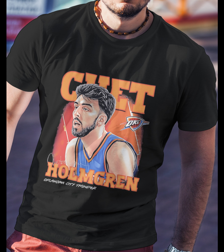 Chet Holmgren OKC Thunder 90s Airbrush T-Shirt
