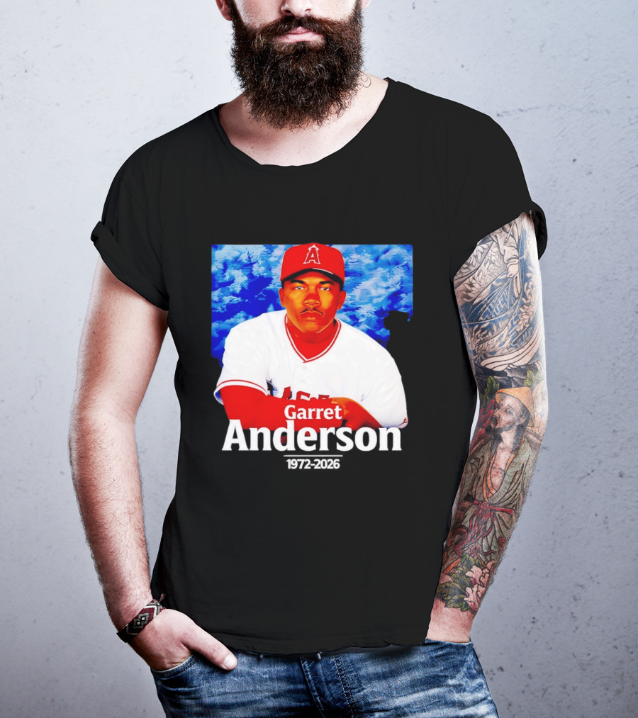 Garret Anderson Angels Tribute Baseball Legend 1972 2026 T-Shirt