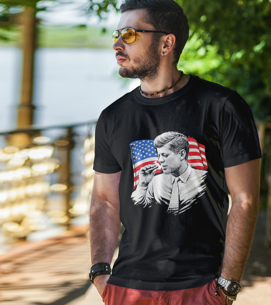 JFK Cigars American Flag 2026 T-Shirt
