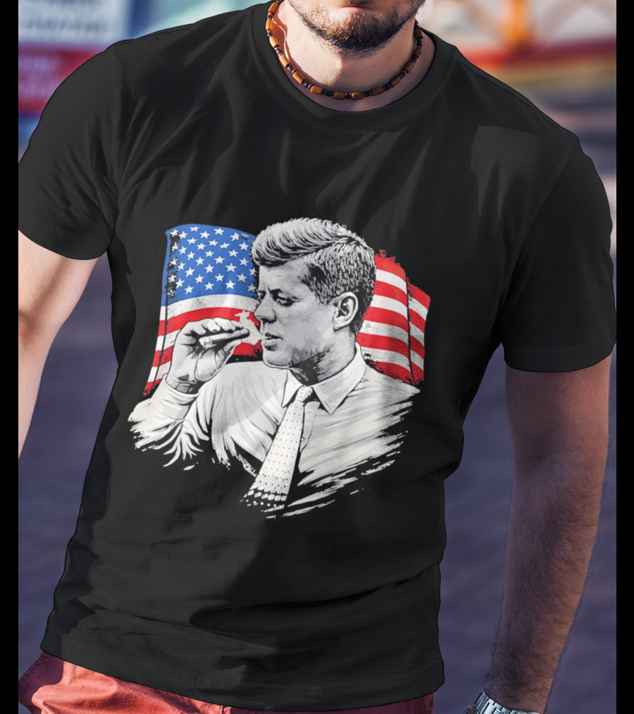 JFK Cigars American Flag 2026 T-Shirt