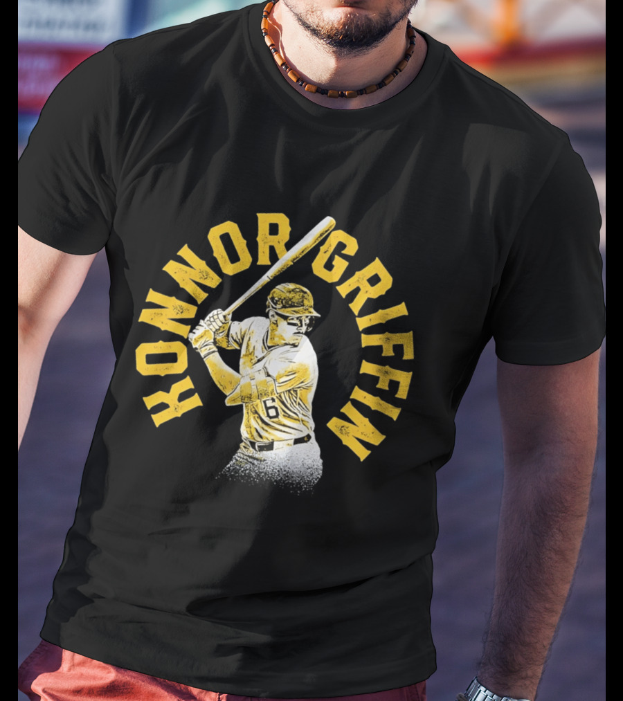 Pittsburgh Pirates Konnor Griffin Number 6 Baseball Swing T-Shirt