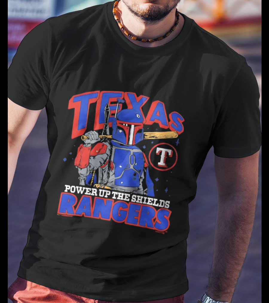 Texas Rangers Power Up The Shields With Star Wars Bounty Hunter Collaboration T-Shirt