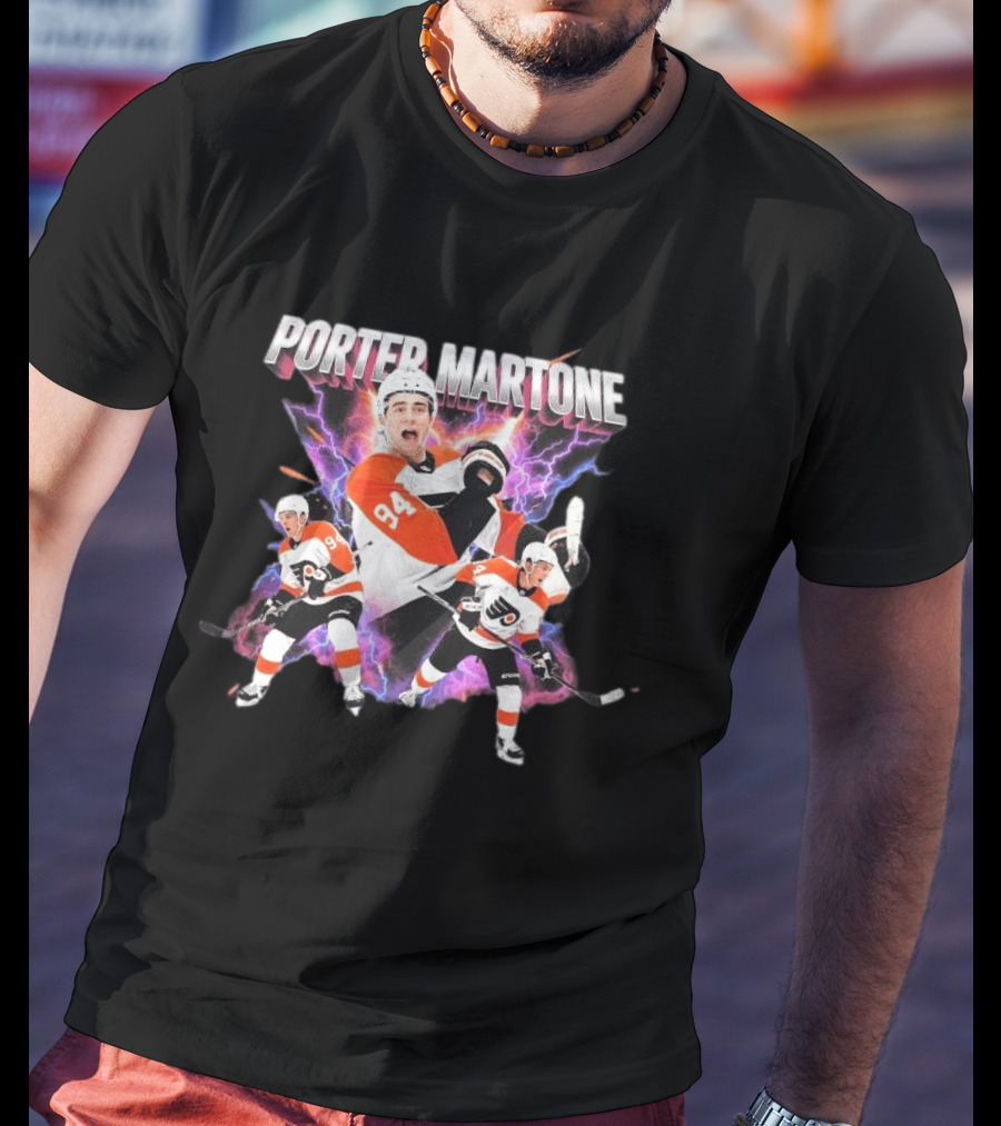 Porter Martone Flyers 94 Retro Bootleg Hockey Players T-Shirt