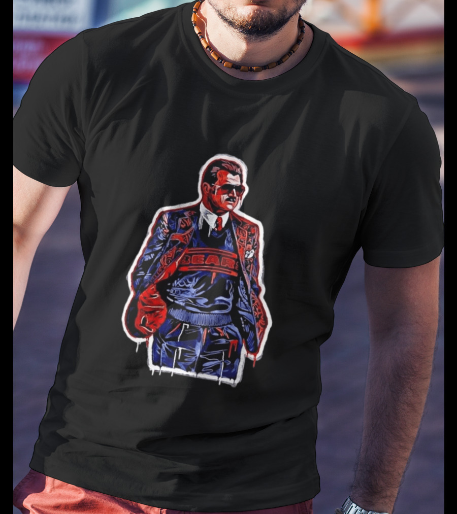 Mike Ditka Chicago Bears Football Graffiti T-Shirt