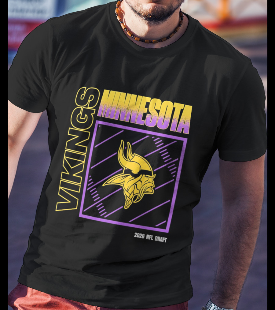 Minnesota Vikings 2026 Nfl Draft T-Shirt