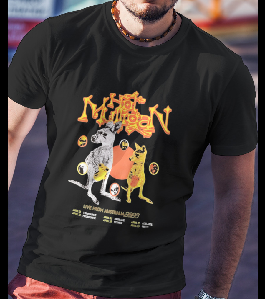 Hot Mulligan Australia Tour 2026 Kangaroo T-Shirt