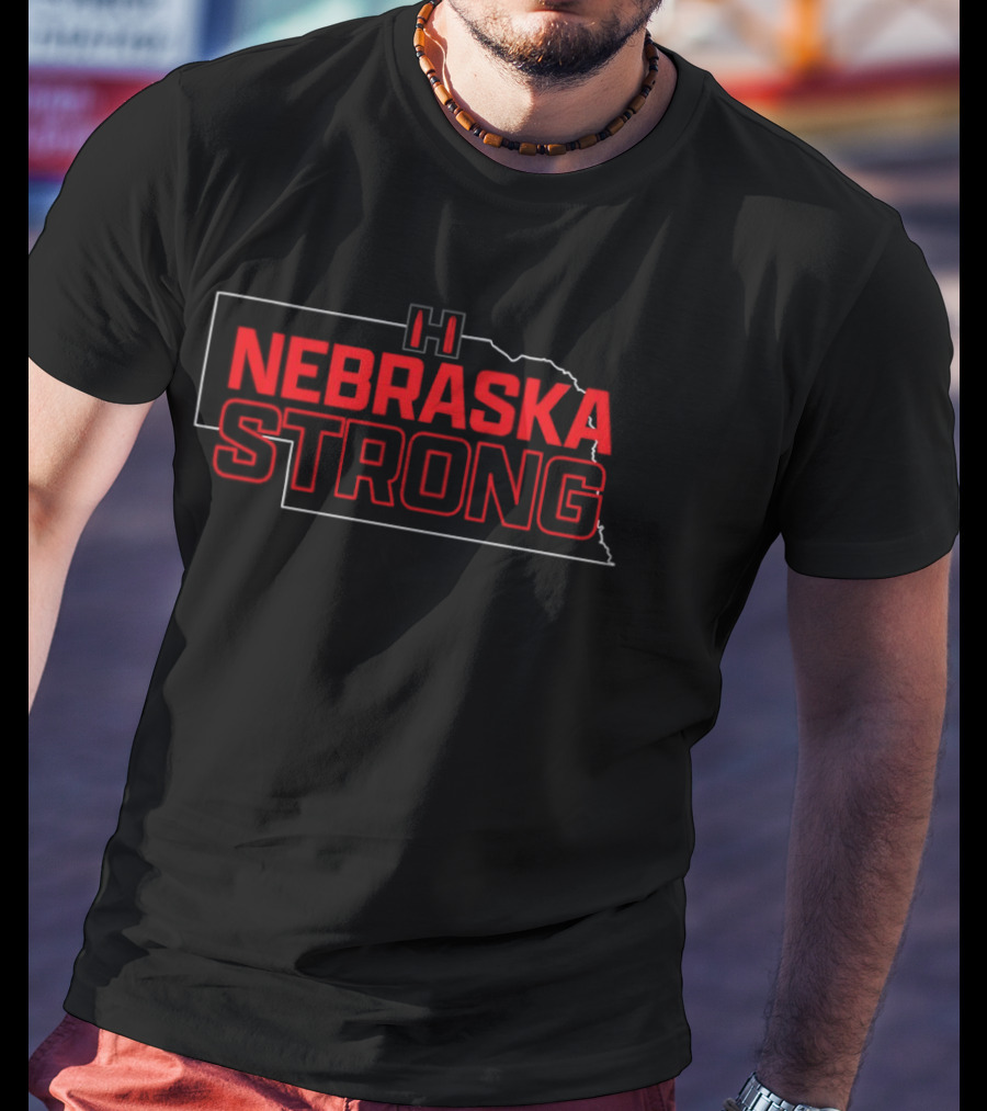 Nebraska Strong Map Husker Pride T-Shirt