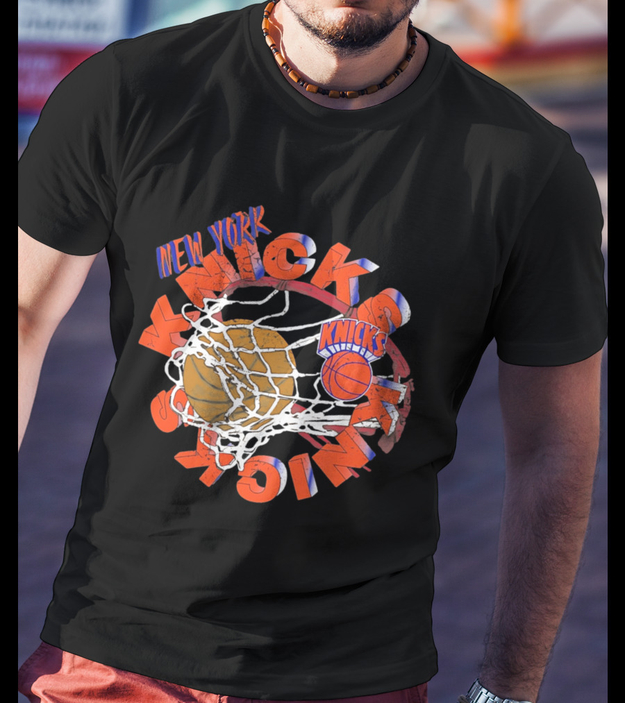New York Knicks Basketball Net Graphic Text Preschool 2026 T-Shirt