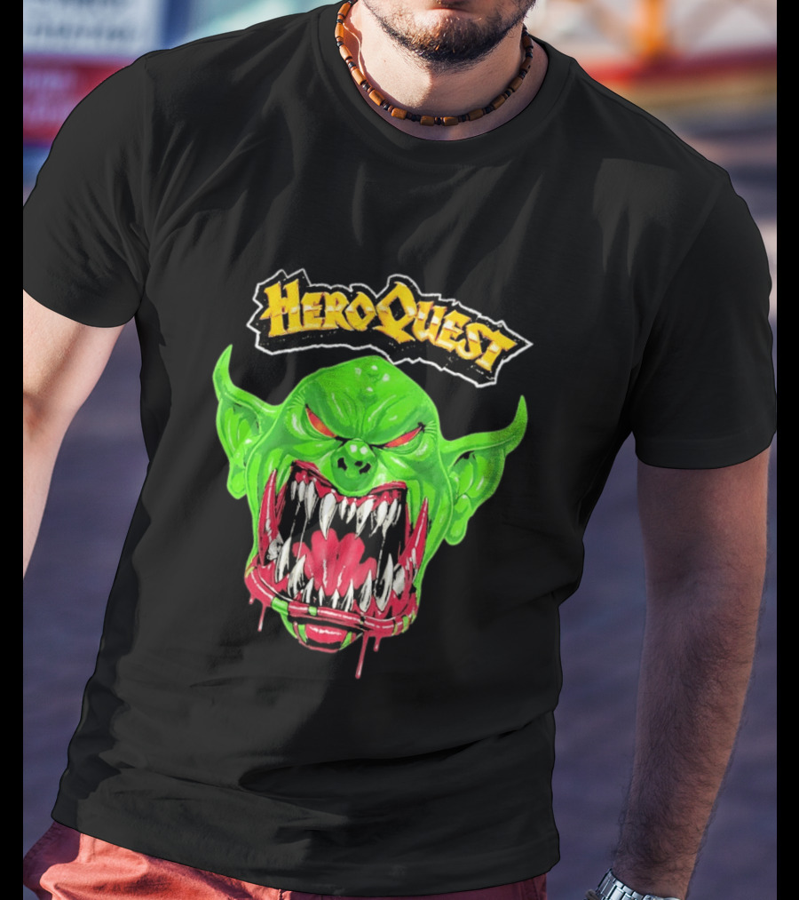 HeroQuest Orc Monster Face Graphic Iconic Fantasy Game T-Shirt
