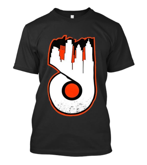 Philadelphia Flyers Skyline Emblem With Cityscape T-Shirt