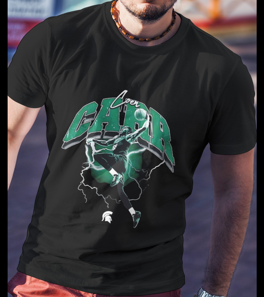 Coen Carr Slam Dunk Michigan State Spartans Basketball Jumper T-Shirt