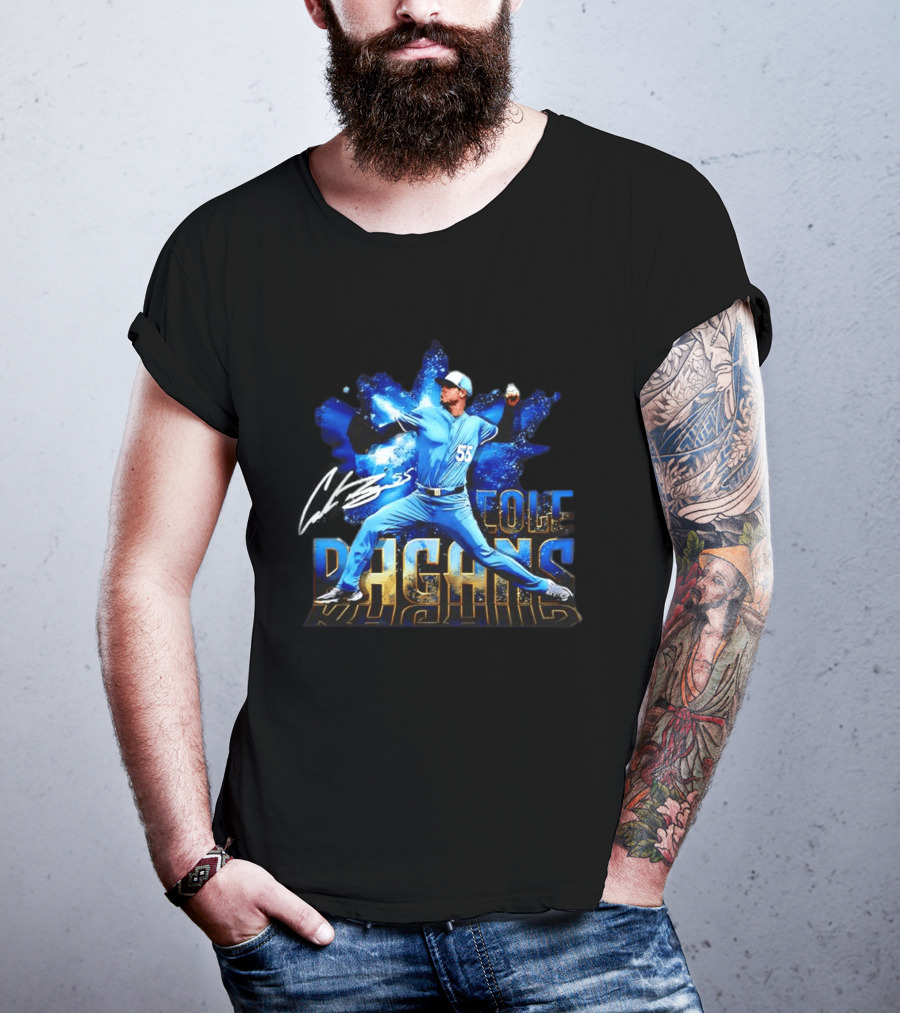 Cole Ragans 55 Kansas City Royals MLB Burst Pitcher Action T-Shirt