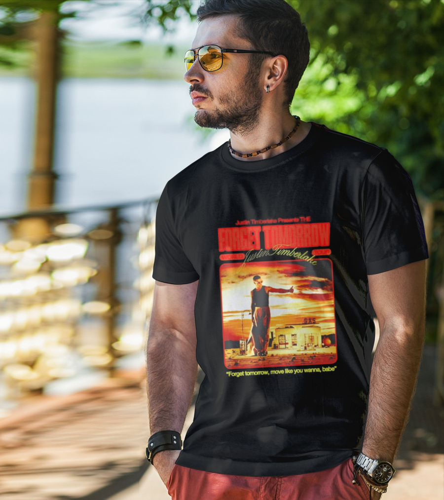 Forget Tomorrow World Tour Justin Timberlake Gas Station Scene T-Shirt