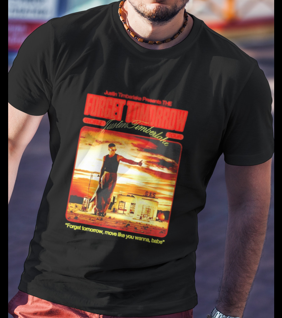 Forget Tomorrow World Tour Justin Timberlake Gas Station Scene T-Shirt
