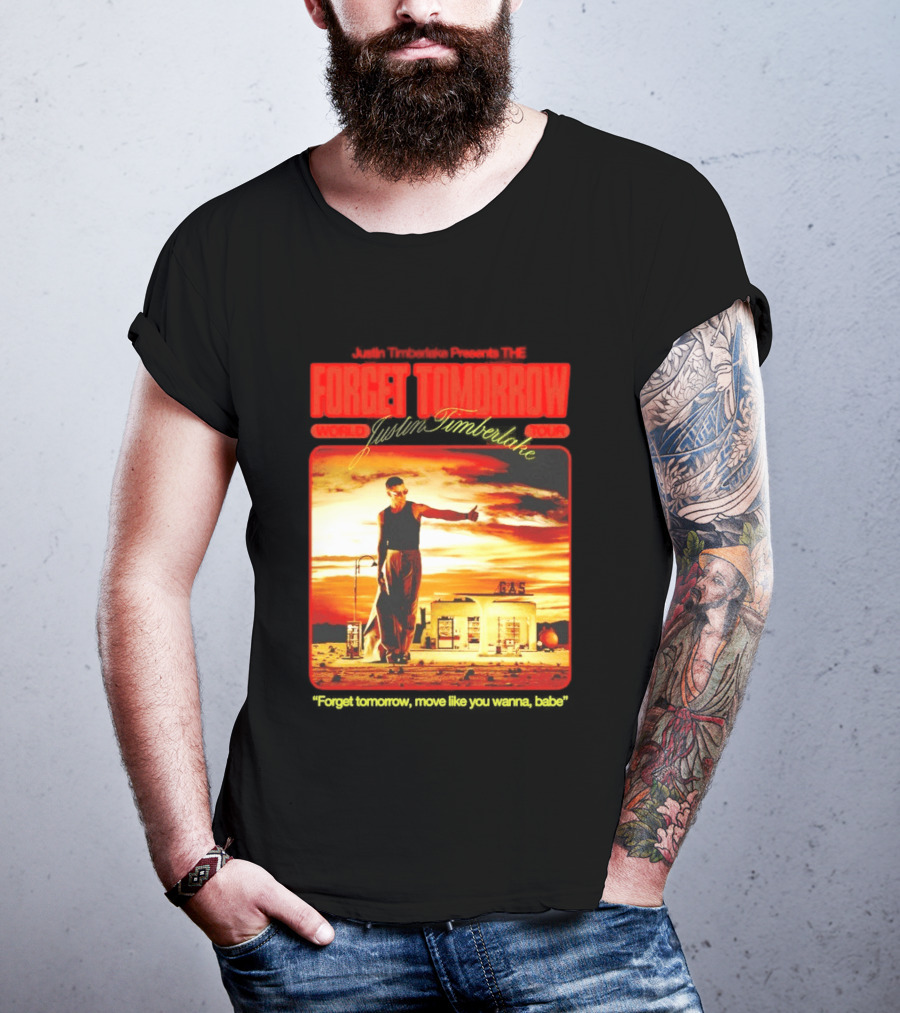 Forget Tomorrow World Tour Justin Timberlake Gas Station Scene T-Shirt