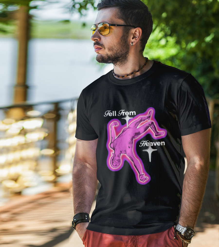 Falling From Heaven Pink Neon T-Shirt