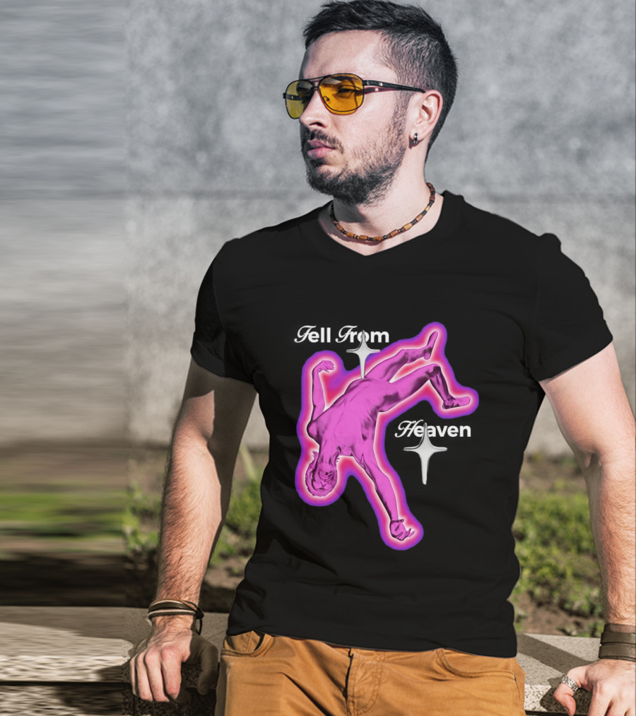 Falling From Heaven Pink Neon T-Shirt