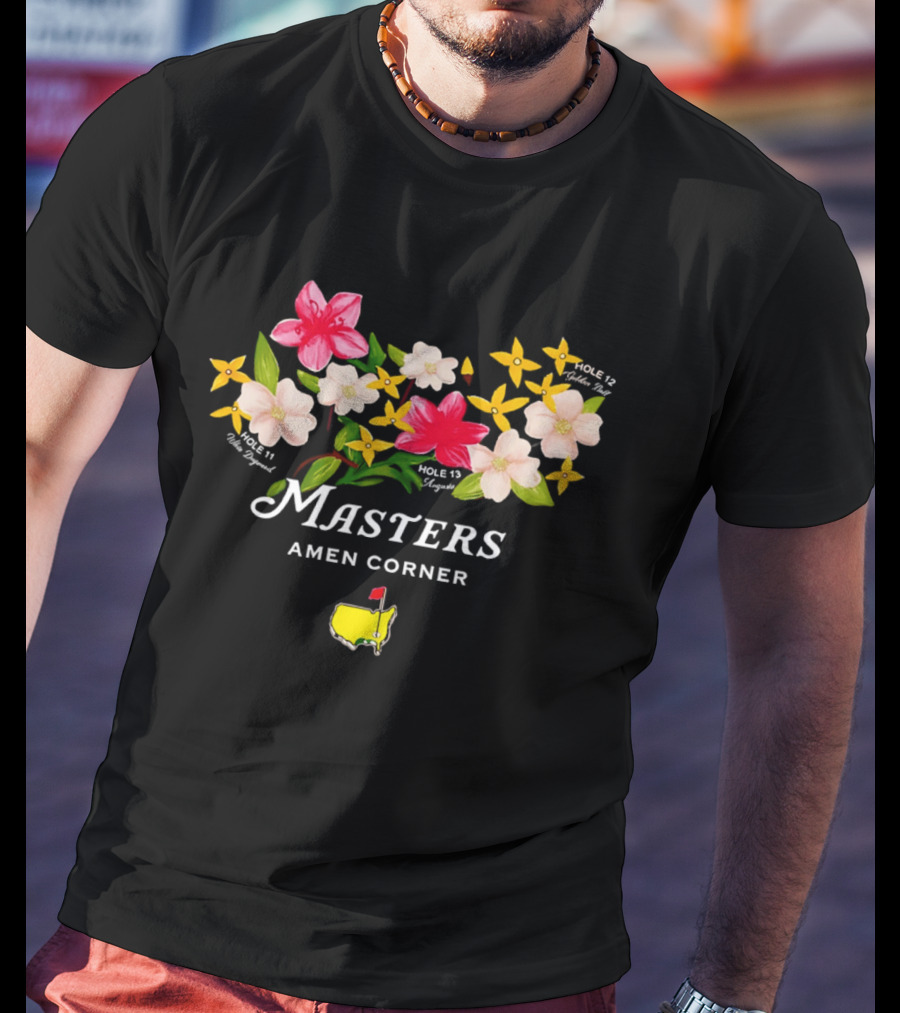 Masters Amen Corner Augusta National Golf Club Hole 11 12 13 Flowers T-Shirt
