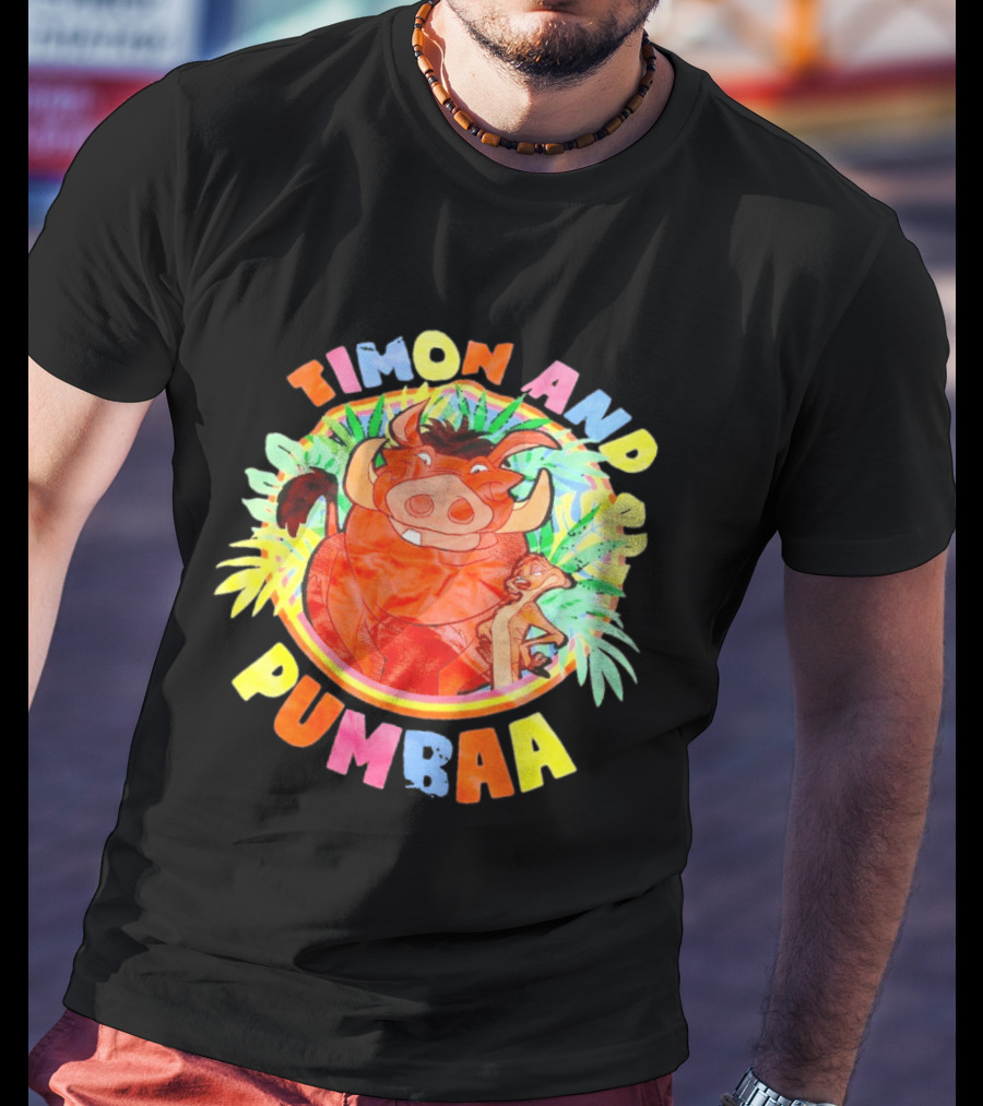 Timon And Pumbaa Colorful Jungle Adventure T-Shirt