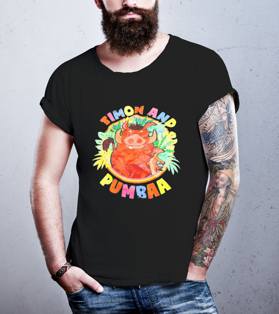 Timon And Pumbaa Colorful Jungle Adventure T-Shirt