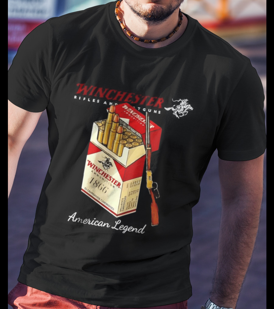 Winchester Rifles Shotguns American Legend 1866 Ammunition T-Shirt