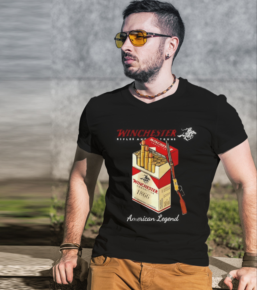 Winchester Rifles Shotguns American Legend 1866 Ammunition T-Shirt