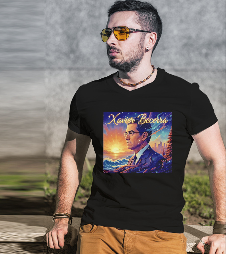 Xavier Becerra California Sunset Ocean Landscape T-Shirt