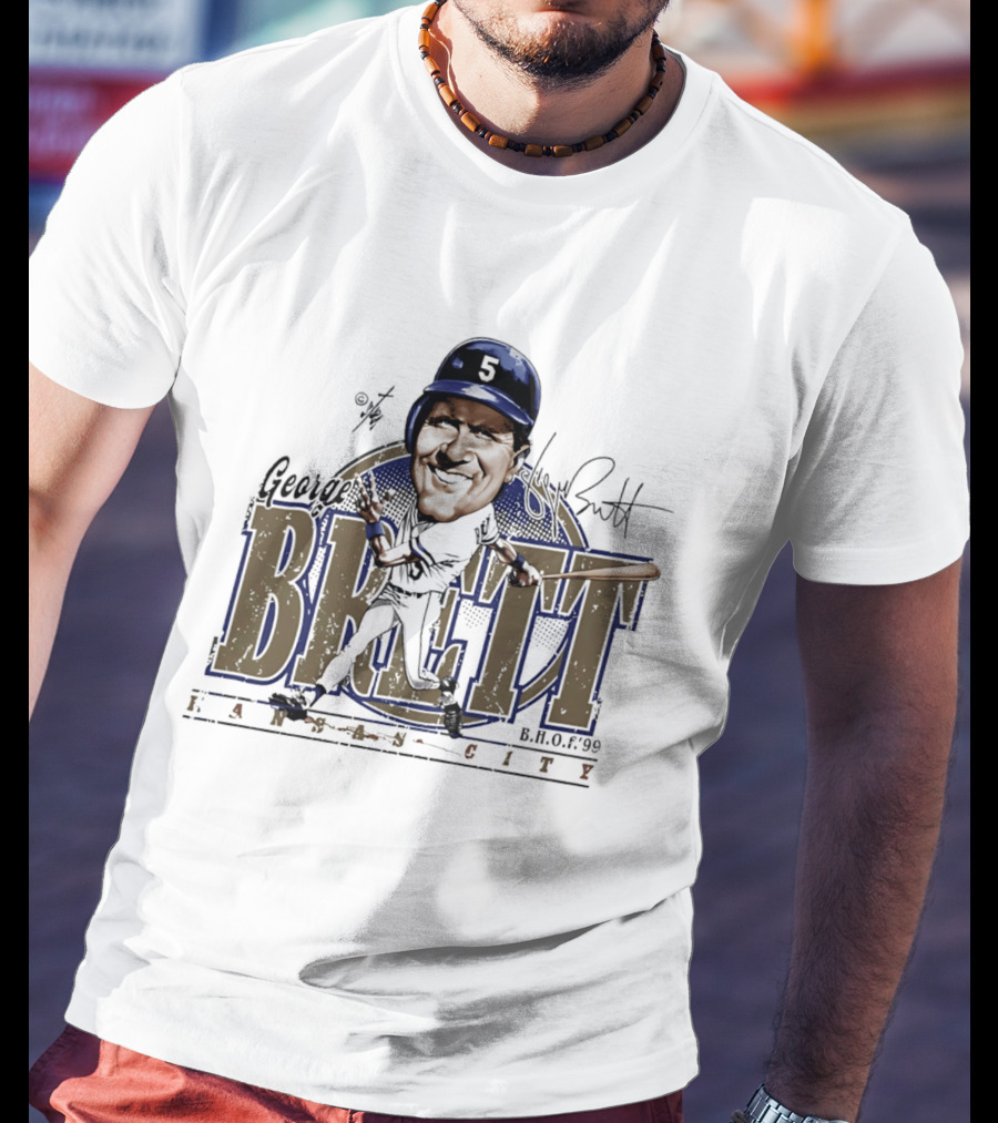 George Brett Kansas City Royals H.O.F. 1999 Bruce Stark T-Shirt