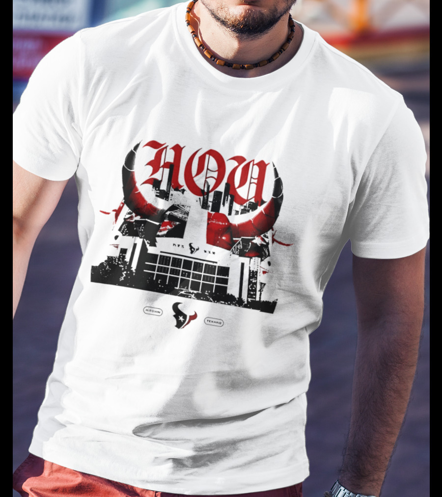 Houston Texans H Town 25 Seasons NFL Football Horns Stadium T-Shirt