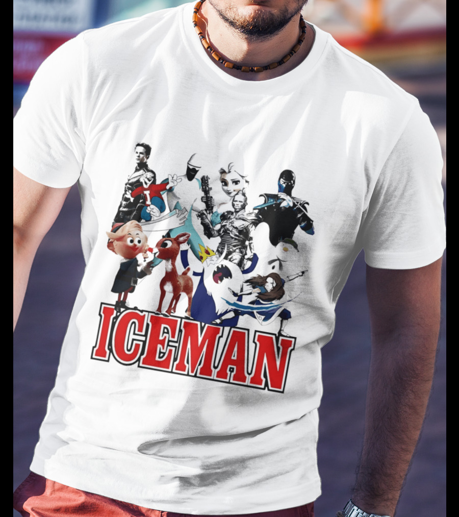 Iceman Elsa Sub Zero Mr. Freeze Cartoon Characters T-Shirt