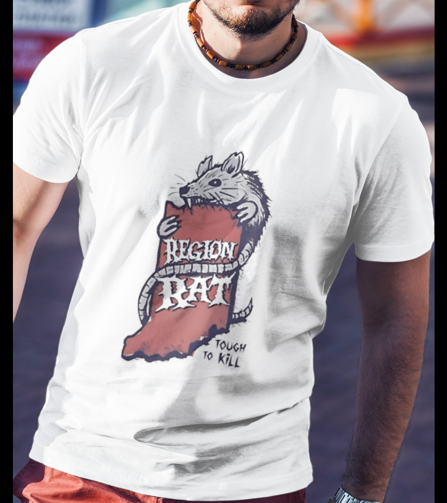 Region Rat Indiana State Map Tough To Kill T-Shirt