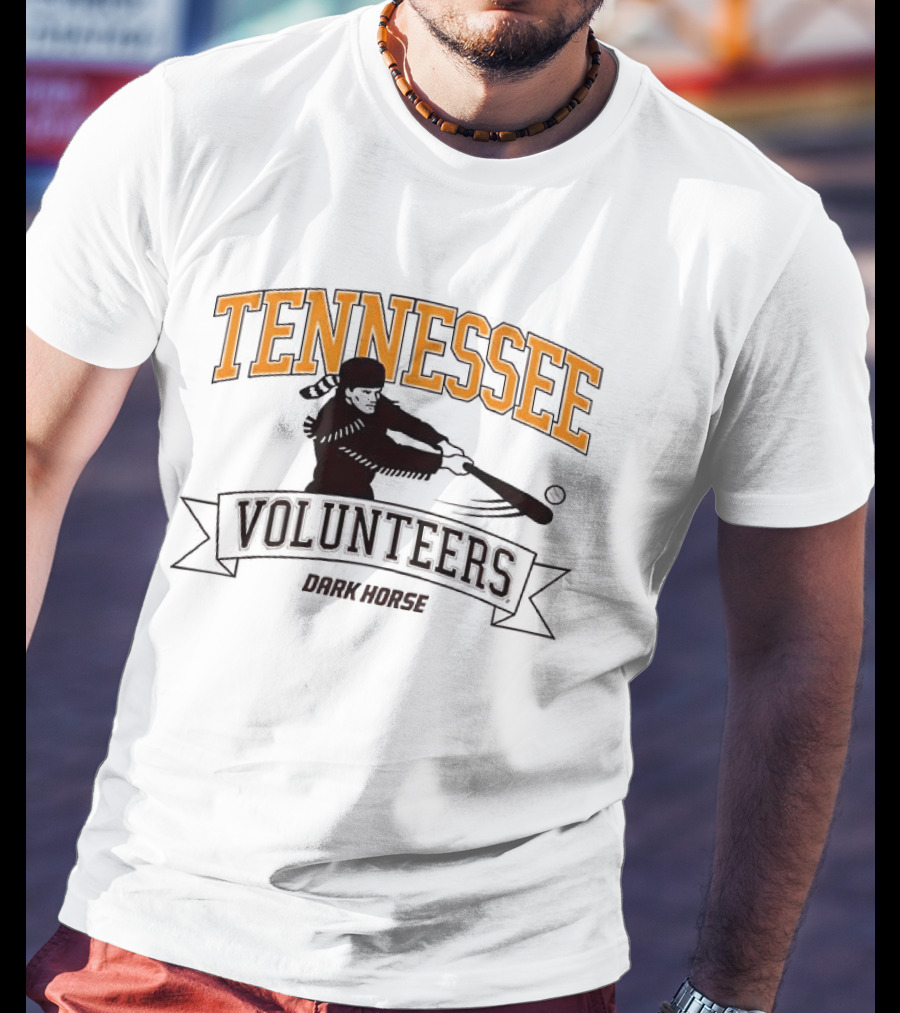 Tennessee Volunteers Dark Horse Baseball Player T-Shirt